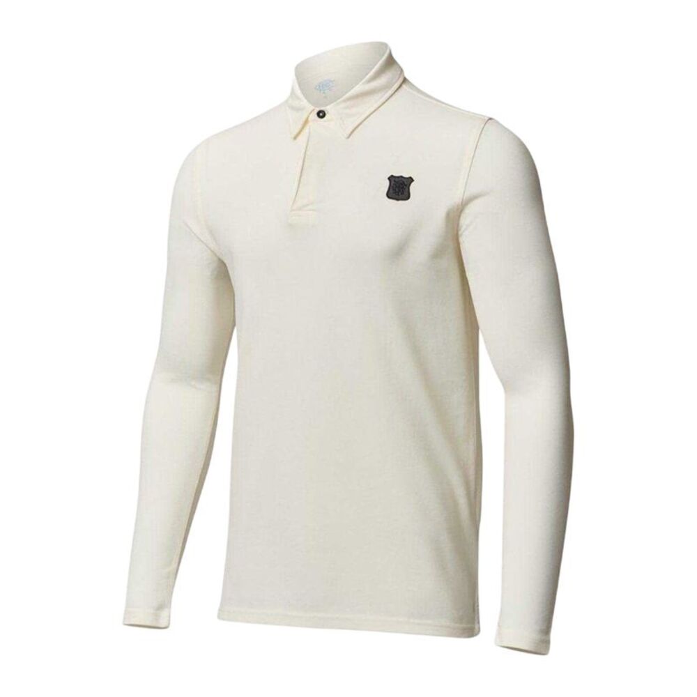 Castore Mens Rangers FC Long-Sleeved Polo Shirt / White